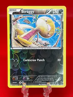 Pokemon TCG Scraggy 66/111 Reverse Holo X&Y Furious Fists XY English 2015 LP - Image 1