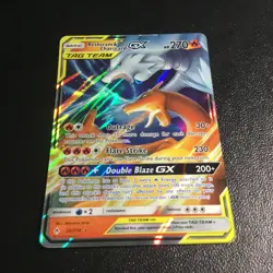 Pokemon TCG Holo Rare Charizard and Reshiram GX Tag Team 20/214 *read desc* - Image 2