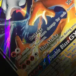 Pokemon TCG Holo Rare Charizard and Reshiram GX Tag Team 20/214 *read desc* - Image 3