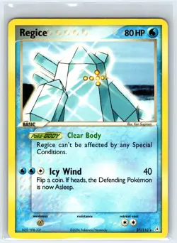 Regice 27/110 Rare Holon Phantoms Pokemon Lightly Played - Image 1