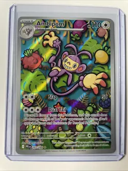 Ambipom 107/094 Illustration Rare Pokemon Phantasmal Flames NM - Image 1