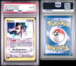 2003 POKEMON EX RUBY & SAPPHIRE #5 DELCATTY-HOLO PSA 8 - Image 3