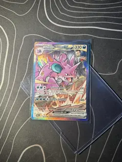 Pokemon TCG Destined Rivals - Team Rockets Nidoking ex 233/182 SIR Holo NM - Image 1