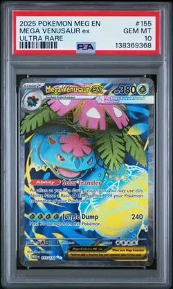 MEGA VENUSAUR #155 EX PSA 10 2025 POKEMON MEG EN-MEGA EVOLUTION ULTRA RARE - Image 1