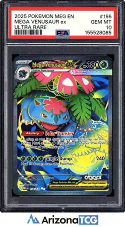 Pokemon 2025 Mega Venusaur ex 155 Ultra Rare Mega Evolution GEM MINT PSA 10 - Image 1