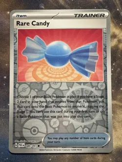 Pokemon TCG Rare Candy 089/091 SV: Paldean Fates Reverse Holo - Image 1