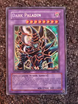 Vintage YuGiOh Prismatic Secret Rare Holofoil Promo Dark Paladin DMG-001 M/NM - Image 2