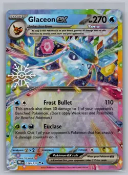 Glaceon ex (Holiday Calendar) 026/131 Holo Prismatic Evolutions Pokemon Holo NM - Image 1