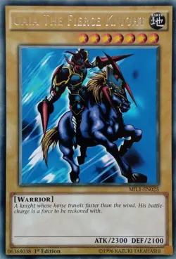MIL1-EN025 GAIA THE FIERCE KNIGHT RARE 1ST EDITION YuGiOh CARD - Image 1