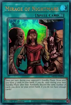 MP25-EN298 MIRAGE OF NIGHTMARE ULTRA RARE 1ST EDITION YuGiOh CARD - Image 1