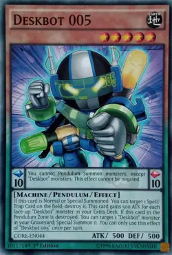 CORE-EN044 DESKBOT 005 COMMON 1ST EDITION YuGiOh CARD - Image 1