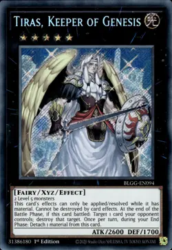 Tiras, Keeper Of Genesis - Secret Rare 1st Edition BLGG-EN094 - NM - YuGiOh - Image 1