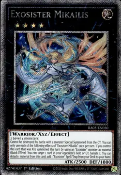 Exosister Mikailis - Platinum Secret Rare 1st Edition RA05-EN050 - NM - YuGiOh - Image 1