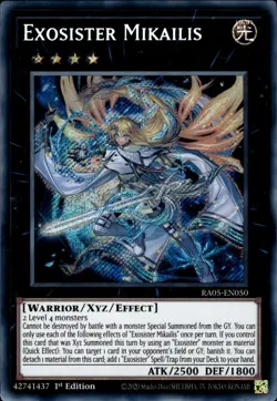 Exosister Mikailis - Secret Rare 1st Edition RA05-EN050 - NM - YuGiOh - Image 1