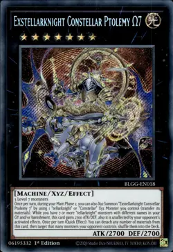 Exstellarknight Constellar Ptolemy 7 - Secret Rare 1st Ed. BLGG-EN018 NM YuGiOh - Image 1