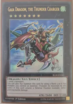 YuGiOh Gaia Dragon, the Thunder Charger Ultra Rare 1st Edition BLLR-EN065 - Image 1