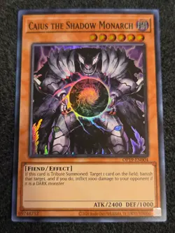 Yugioh Caius the Shadow Monarch OP19-EN004 Super Rare NM - Image 1