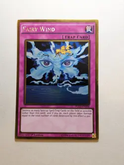 Yugioh Fairy Wind PGL3 EN094 Gold Rare 1st ED - Image 1