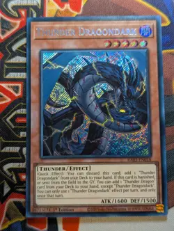 Thunder Dragondark RA03-EN018 Secret Rare 1st Edition YuGiOh TCG Card - Image 1