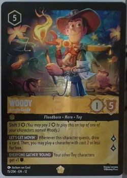 Disney Lorcana Wilds Unknown Woody 15/204 Cold Foil - Image 1
