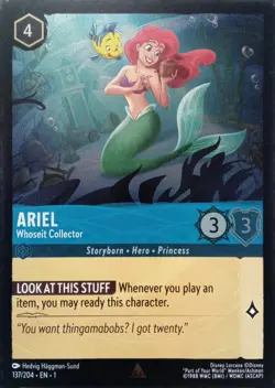 137/204 ARIEL WHOSEIT COLLECTOR THE FIRST CHAPTER FOIL RARE DISNEY LORCANA CARD - Image 1