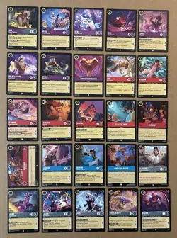 Disney Lorcana TCG Aladdin 25 Card Theme LOT Mixed Sets - Image 2