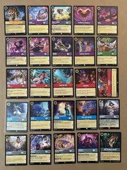 Disney Lorcana TCG Aladdin 25 Card Theme LOT Mixed Sets - Image 4