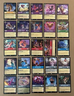 Disney Lorcana TCG Aladdin 25 Card Theme LOT Mixed Sets - Image 5