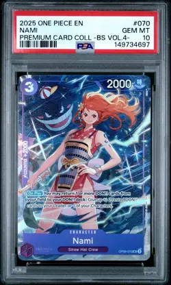 2025 ONE PIECE PREMIUM CARD COLLECTION BEST SELECTION VOL.4 070 NAMI PSA 10 - Image 1