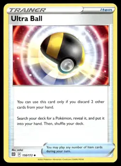 Ultra Ball 150/172 Pokemon Card Brilliant Stars Uncommon Trainer Near Mint ER - Image 1