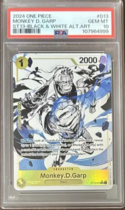 2024 One Piece Card Game Monkey D. Garp ST13-013 Alt Art Holo (English) PSA 10 - Image 1