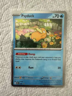 Psyduck (007) Pokemon ME01: Mega Evolution Promo Card Cosmos Holo - Image 1