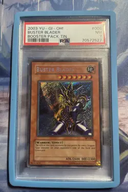 Yugioh Graded PSA 7 - Buster Blader - BPT-008 NM - 2003 Tin Promo - Image 1