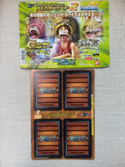 2004 ONE PIECE Carddass CCG Treasure Sheet 2 SEALED/Unpeeled hyper old card game - Image 1