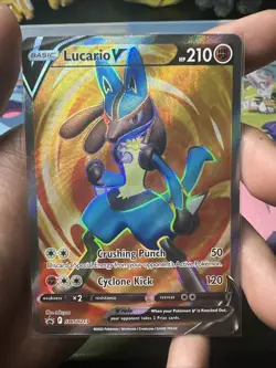 Lucario V SWSH213 SWSH: Sword & Shield Promo Cards Holo - Image 1