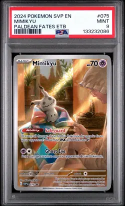 Mimikyu 075 Sv: Scarlet & Violet Promo Cards Holo Psa9!! - Image 2