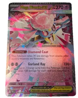 Pokemon Error Card CRIMPED Mega Diancie EX 041/094 phantasmal flames - Image 1