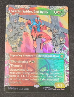 Scarlet Spider, Ben Reilly (Borderless) Marvel's Spider-Man 214 Foil MTG Card - Image 1