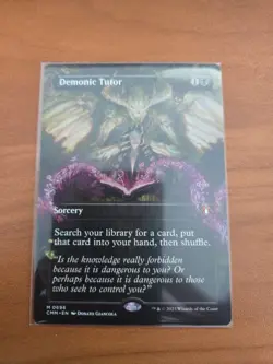 Demonic Tutor (Borderless) Commander Masters Regular Pack Fresh! - Image 1