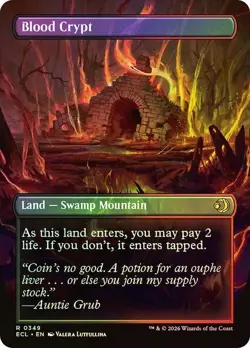 Blood Crypt (Borderless) -Foil Near Mint MTG Lorwyn Eclipsed - Image 1