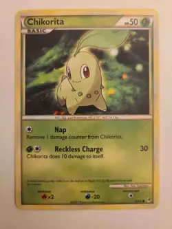 Pokemon TGC 2011 Call of Legends Chikorita 53/95 Regular Common card Near Mint - Image 2