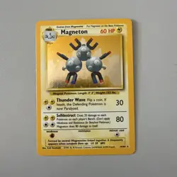 Magneton Pokemon Card 60 HP Base Set Holo Rare 1999 - Image 1
