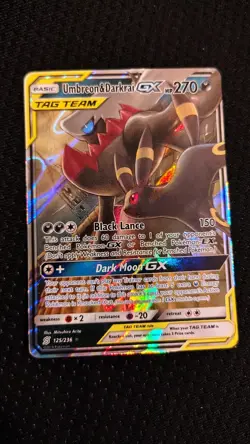 Pokemon TCG Umbreon & Darkrai GX Tag Team Unified Minds Card 125/236 NearMint NM - Image 1