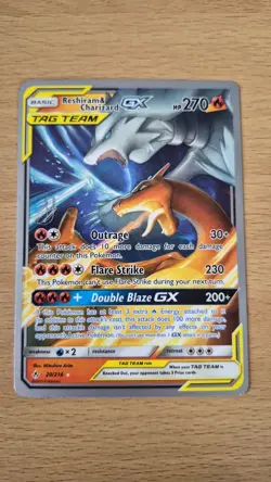 Pokemon World Championship 2019 Reshiram & Charizard GX Unbroken Bonds 20/214 NM - Image 1