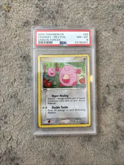 Pokemon Chansey EX Unseen Forces Reverse Holo Rare #20 PSA 8 NM-MT - Image 2