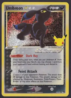 Pokemon Umbreon Gold Star 17/17 Holo Celebrations - Image 1