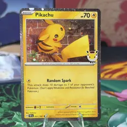 Pikachu near mint black star Promo Cosmo Holo 051/162 English Pokemon TCG SWIRL - Image 1