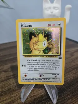 Meowth Pokemon Black Star GameBoy Promo #10 Holo Rare WOTC 1999 NM - Image 1
