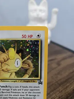 Meowth Pokemon Black Star GameBoy Promo #10 Holo Rare WOTC 1999 NM - Image 4