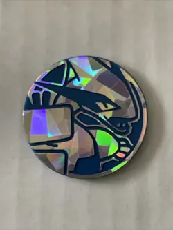 Pokemon Card silver and blue lugia shatter cracked ice blue backed coin - Image 4